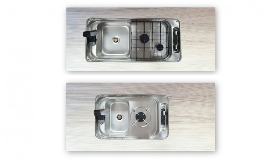 New Italian made hob/sink combination units