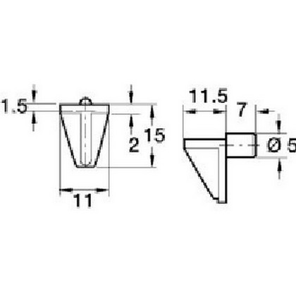 Shelf Support - Plug In