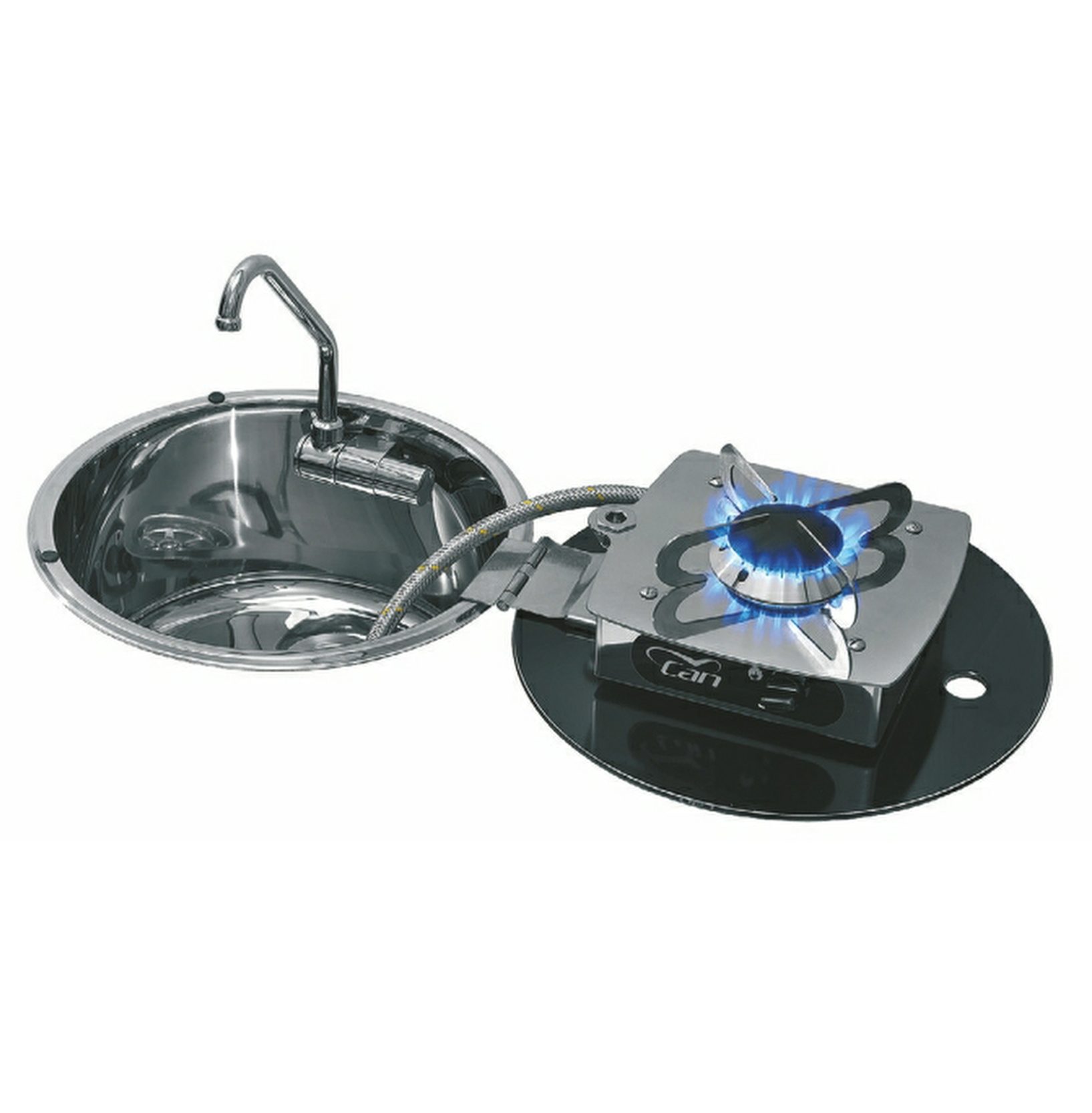 CAN LC1701 Round Foldy One Burner Hob/Sink Combi Sink/Hob Combination Units Grassroutes