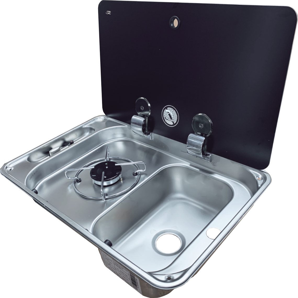 CAN FL1323/FL1324 One Burner Hob/Sink Combi Single Lid Sink/Hob
