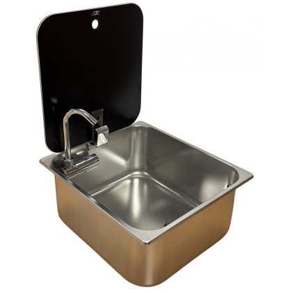 CAN LR1760 Rectangular Sink with Glass Lid CAN LR1760 Rectangular Sink with Glass Lid