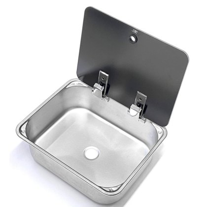 CAN LR1375 Sink with Glass Lid CAN LR1375 Sink with Glass Lid