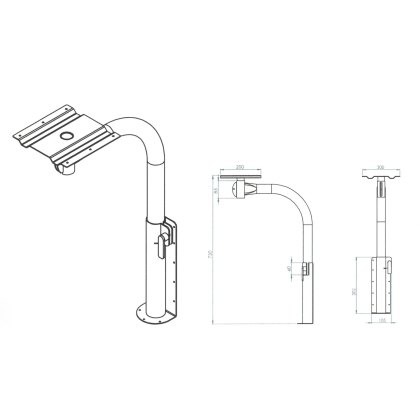 Corner Rotating Table Leg