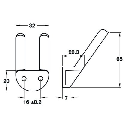 Folding Double Coat Hook Folding Double Coat Hook