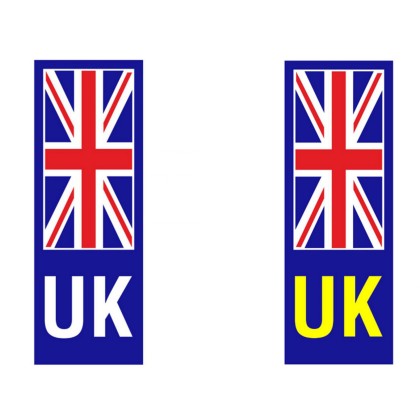 W4 UK Plate Stickers