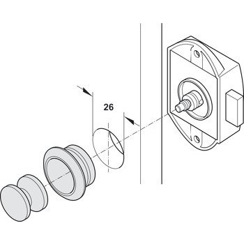 Single Large Lock Only (22 mm) Grey Single Large Lock Only (22 mm) Grey