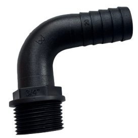 Hosetail 3/4" to 20 mm Elbow