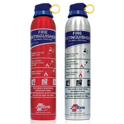 Jactone Fire Extinguisher 950g - Red or Silver Jactone Fire Extinguisher 950g - Red or Silver
