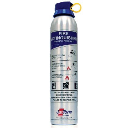 Jactone Fire Extinguisher 950g - Red or Silver Jactone Fire Extinguisher 950g - Red or Silver