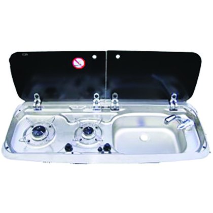 Dometic/SMEV MO9222 Sink/2 Burner Combi PIEZO Ignition - See 10725/10726 - CAN FL1922 Dometic/SMEV MO9222 Sink/2 Burner Combi PIEZO Ignition - See 10725/10726 - CAN FL1922