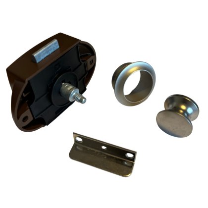 Push Button Lock 22 mm - Brown Lock Push Button Lock 22 mm - Brown Lock