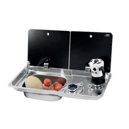 CAN FL1765 & FL1766 Two Burner Hob/Sink Combi - Twin lid CAN FL1765 & FL1766 Two Burner Hob/Sink Combi - Twin lid