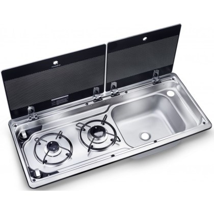 Dometic MO9722 Sink/2 Burner Hob PIEZO Ignition - See item 10725 or 10726 Dometic MO9722 Sink/2 Burner Hob PIEZO Ignition - See item 10725 or 10726