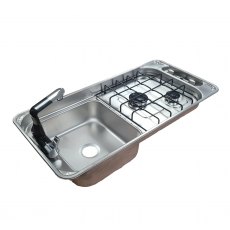 CAN FL1401GP Rectangular Two Burner Hob/Sink Combi