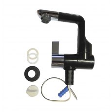 Comet ARONA Fold Down Single Lever Tap : Black/Chrome