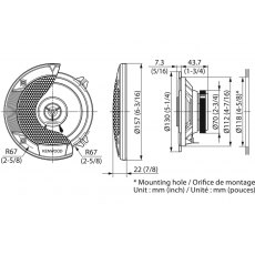 Kenwood KFC - S1366 13cm Stage Sound Speakers - 260w Peak Power (Pair)