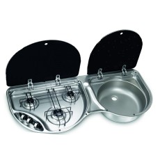 Replacement Glass Lids for Dometic/Smev 2 Burner Hob/Sink Combi 8123
