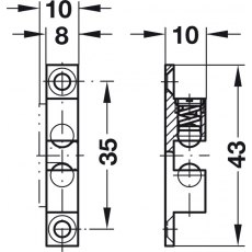 Twin Ball Catch Brass