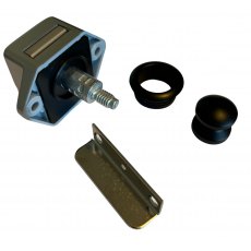 MINI BLACK Push Button Lock 15 mm - Grey Lock