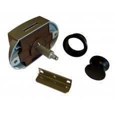BLACK Push Button Lock 22 mm - Grey Lock