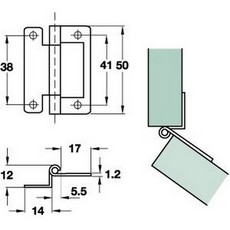 Cranked Hinge 50 mm