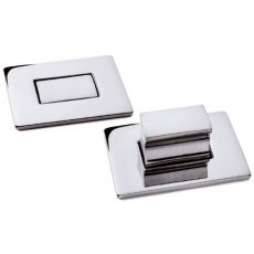 Baldacci Rectangular Push Button Lock Chrome/Silver