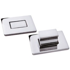 Baldacci Rectangular Push Button Lock Chrome/Silver Baldacci Rectangular Push Button Lock Chrome/Silver