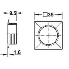 Square Push Button Lock