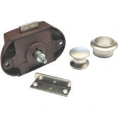 Push Button Lock 22 mm - Brown Lock