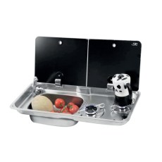CAN FL1765 & FL1766 Two Burner Hob/Sink Combi - Twin lid CAN FL1765 & FL1766 Two Burner Hob/Sink Combi - Twin lid