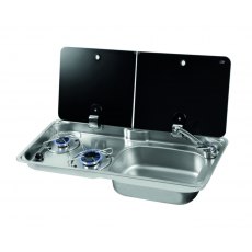 CAN FL1765 & FL1766 Two Burner Hob/Sink Combi - Twin lid