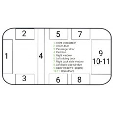 Ford Tourneo/Ford Custom (Barn Doors) Tailgate Curtain to 2023
