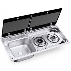 Dometic MO9722 Sink/2 Burner Hob PIEZO Ignition - See item 10725 or 10726 Dometic MO9722 Sink/2 Burner Hob PIEZO Ignition - See item 10725 or 10726