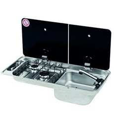CAN FL1401/FL1402 Two Burner Hob/Sink Combi - Twin lid - Temporarily out of stock