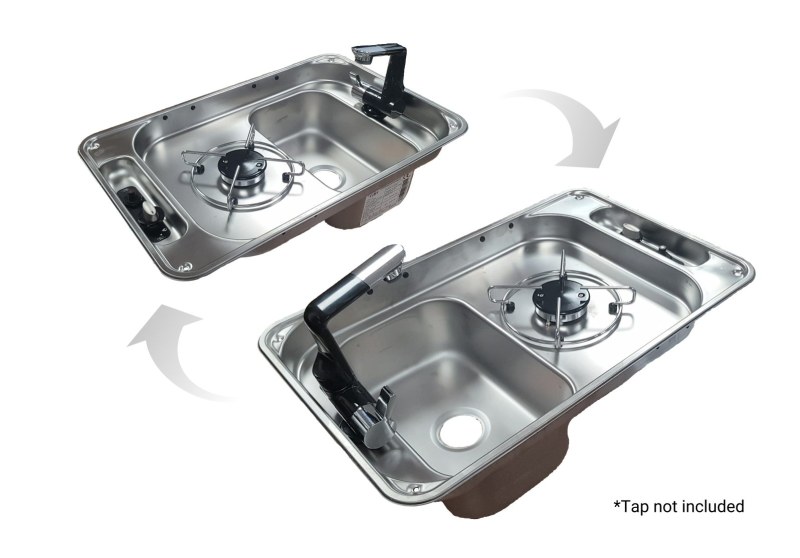 CAN FL1323GP Rectangular One Burner Hob/Sink CombI CAN FL1323GP Rectangular One Burner Hob/Sink CombI
