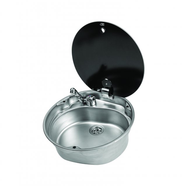 CAN LR1770 Round Sink with Glass Lid (Dia. 407 mm)