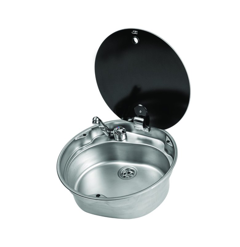 CAN LR1770 Round Sink with Glass Lid (Dia. 407 mm) CAN LR1770 Round Sink with Glass Lid (Dia. 407 mm)