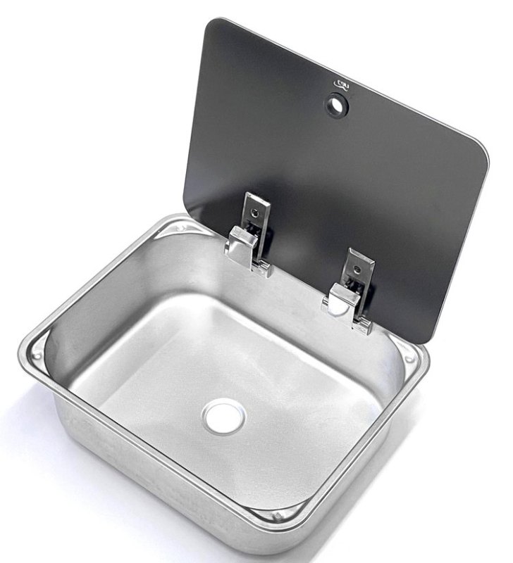 CAN LR1375 Sink with Glass Lid CAN LR1375 Sink with Glass Lid