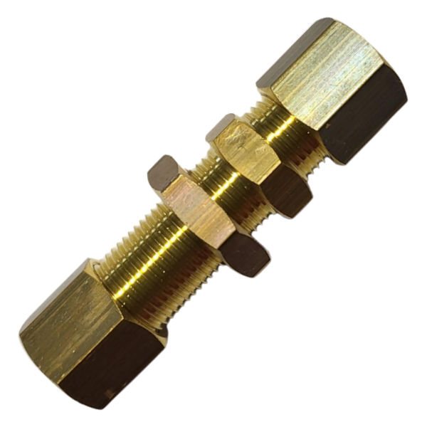 Brass Bulkhead Connector 8 mm Brass Bulkhead Connector 8 mm