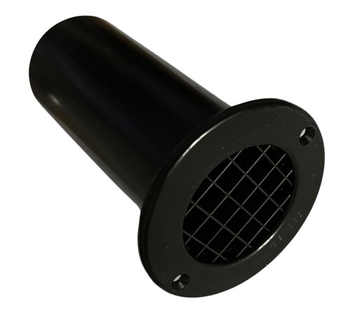 Drop Vent 75 mm Dia. 120 mm Tail : Black Drop Vent 75 mm Dia. 120 mm Tail : Black