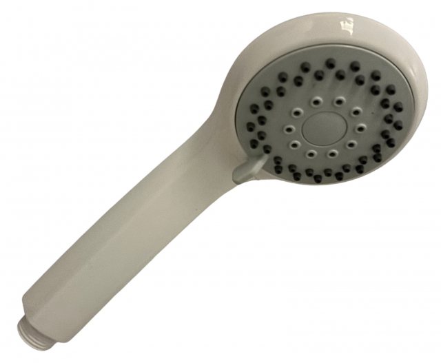 Plastic Shower Head with 3 Mode Spray : White Plastic Shower Head with 3 Mode Spray : White