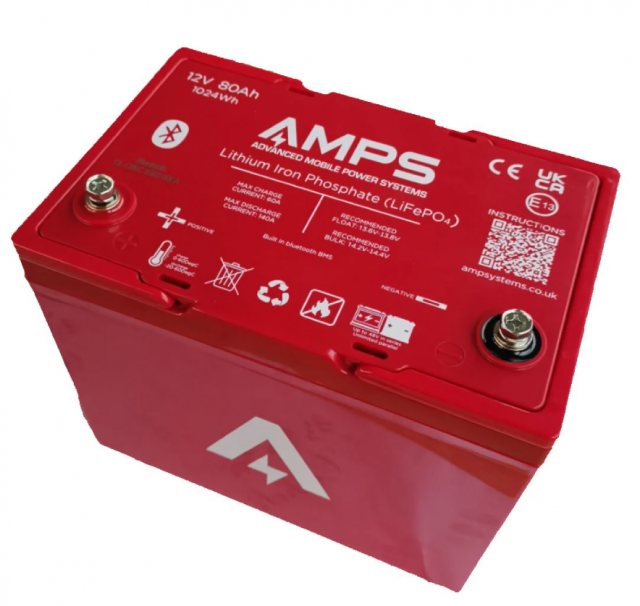 AMPS AL1280 Lithium Iron Phosphate Battery with Bluetooth