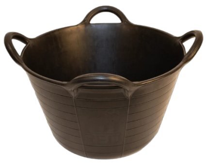 Black Rubber 4 Handled Bucket