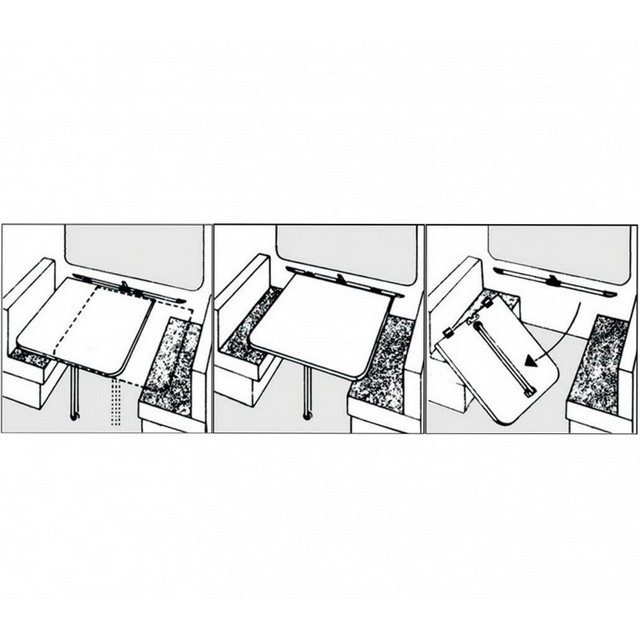 Pin Sliding Table Rail System Table Hardware Grassroutes Leisure Ltd
