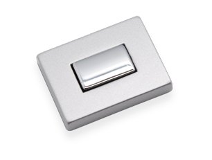 Chrome/Silver Push Button