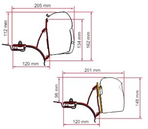 Fiamma F45 Awning Brackets