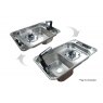 CAN FL1323GP Rectangular One Burner Hob/Sink CombI