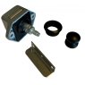 MINI BLACK Push Button Lock 15 mm - Grey Lock