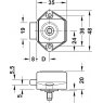Single Small Lock Only (15 mm) Brown