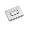 Rectangular Push Button Lock Chrome/Silver